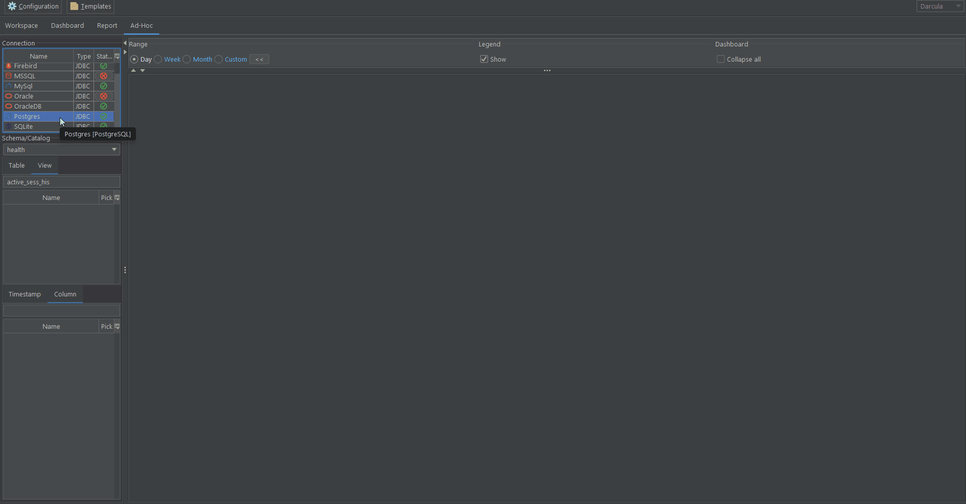 Dimension UI — мониторинг Oracle